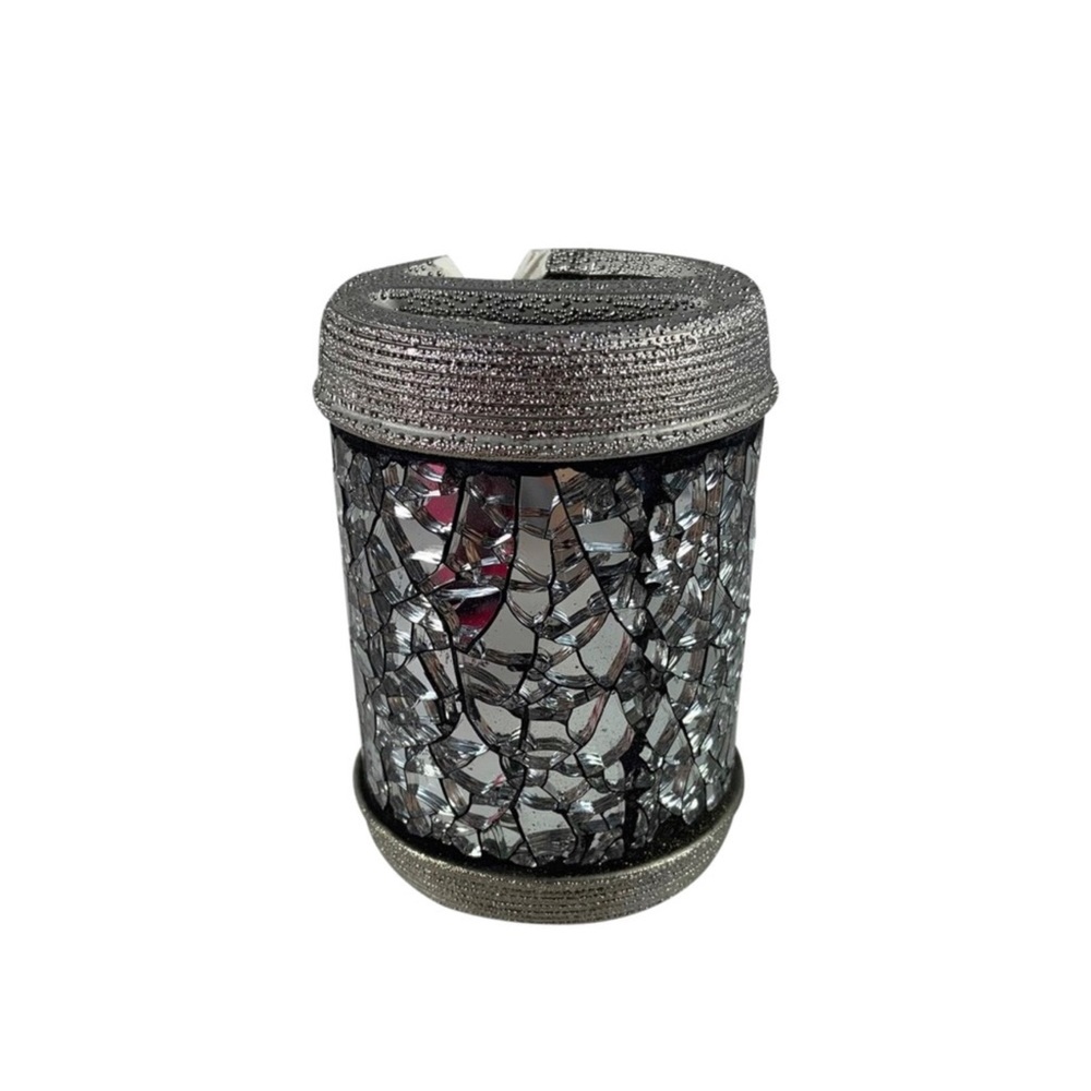 Bedazzled mirror pencil pen desk holder